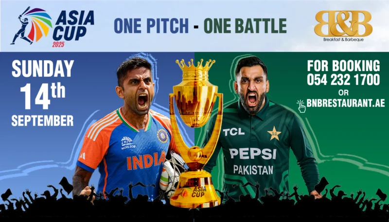 India vs Pakistan live streaming Dubai tickets – B&B Restaurant
